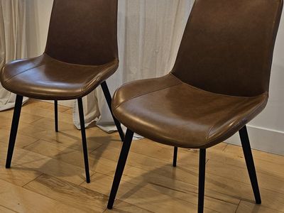 Faux Leather dining chairs