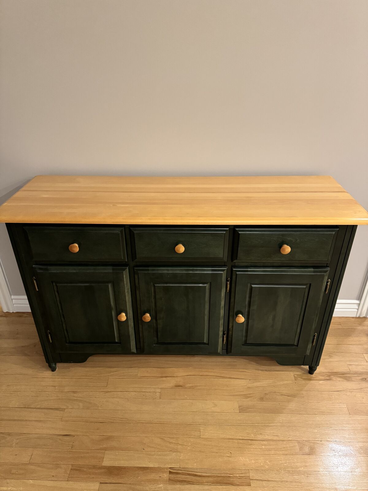 Wood Top Credenza