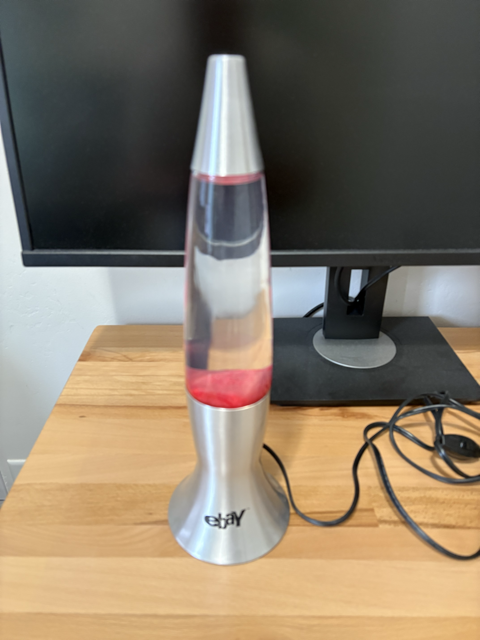 Lava Lamp – eBay Employee SWAG Gift [Red lava/clear liquid]