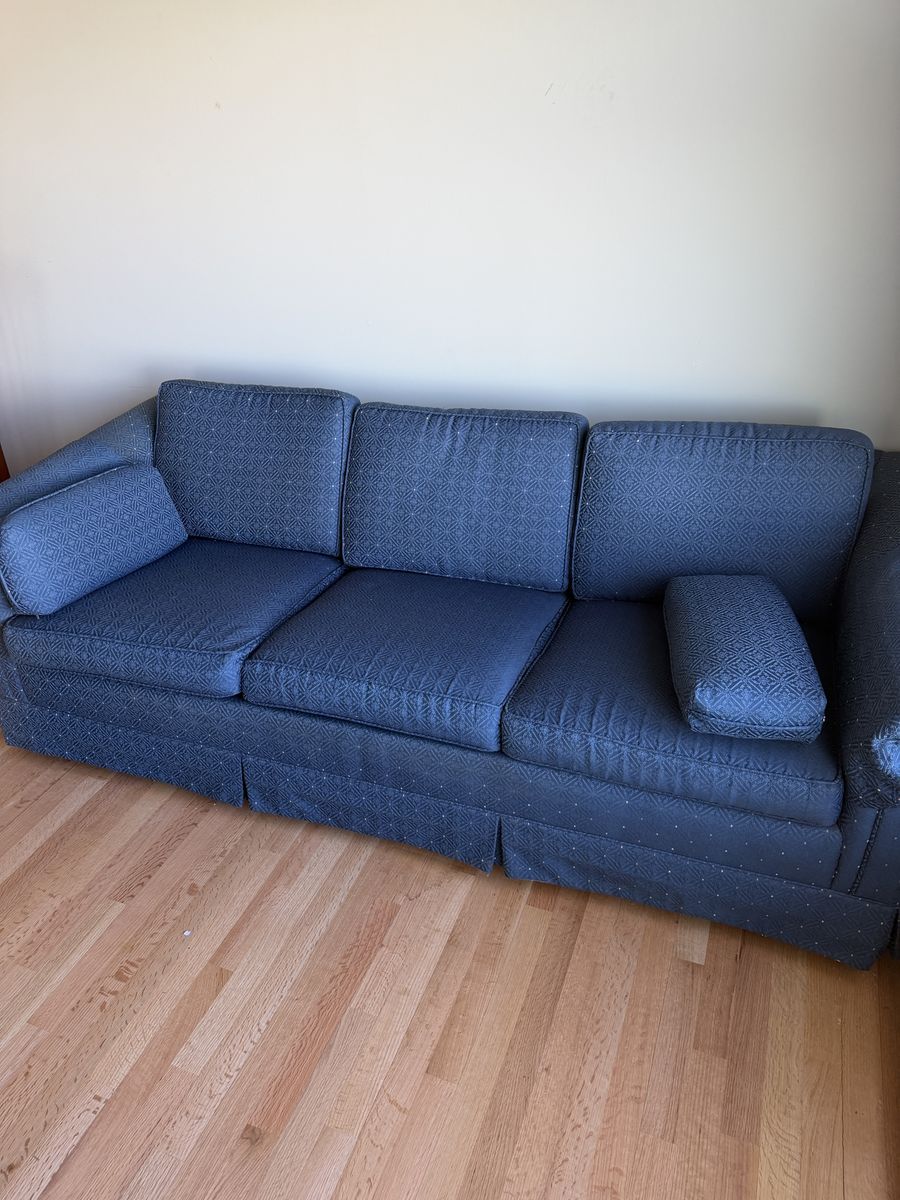 Blue Cloth Queen Sofa Sleeper