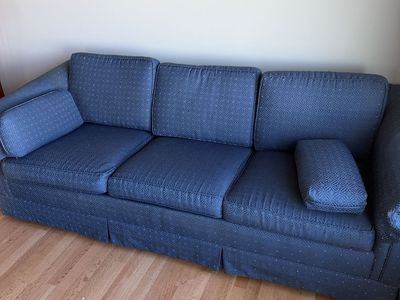 Blue Cloth Queen Sofa Sleeper