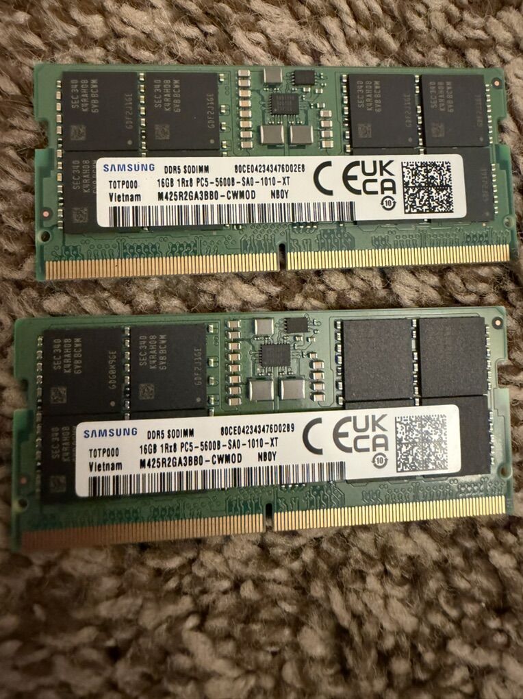 Samsung 32GB DDR5 SODIMM 5600Mhz RAM Kit (2x16GB)