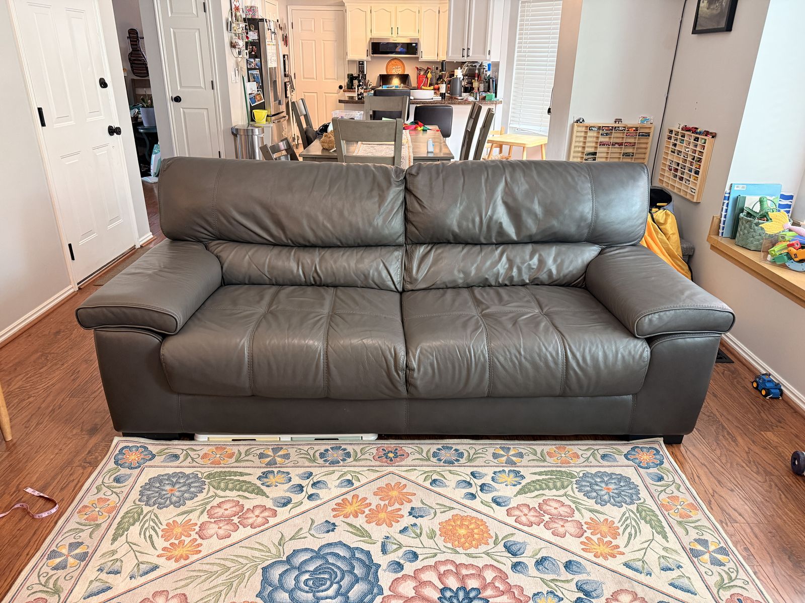 Black (charcoal) Leather Couch