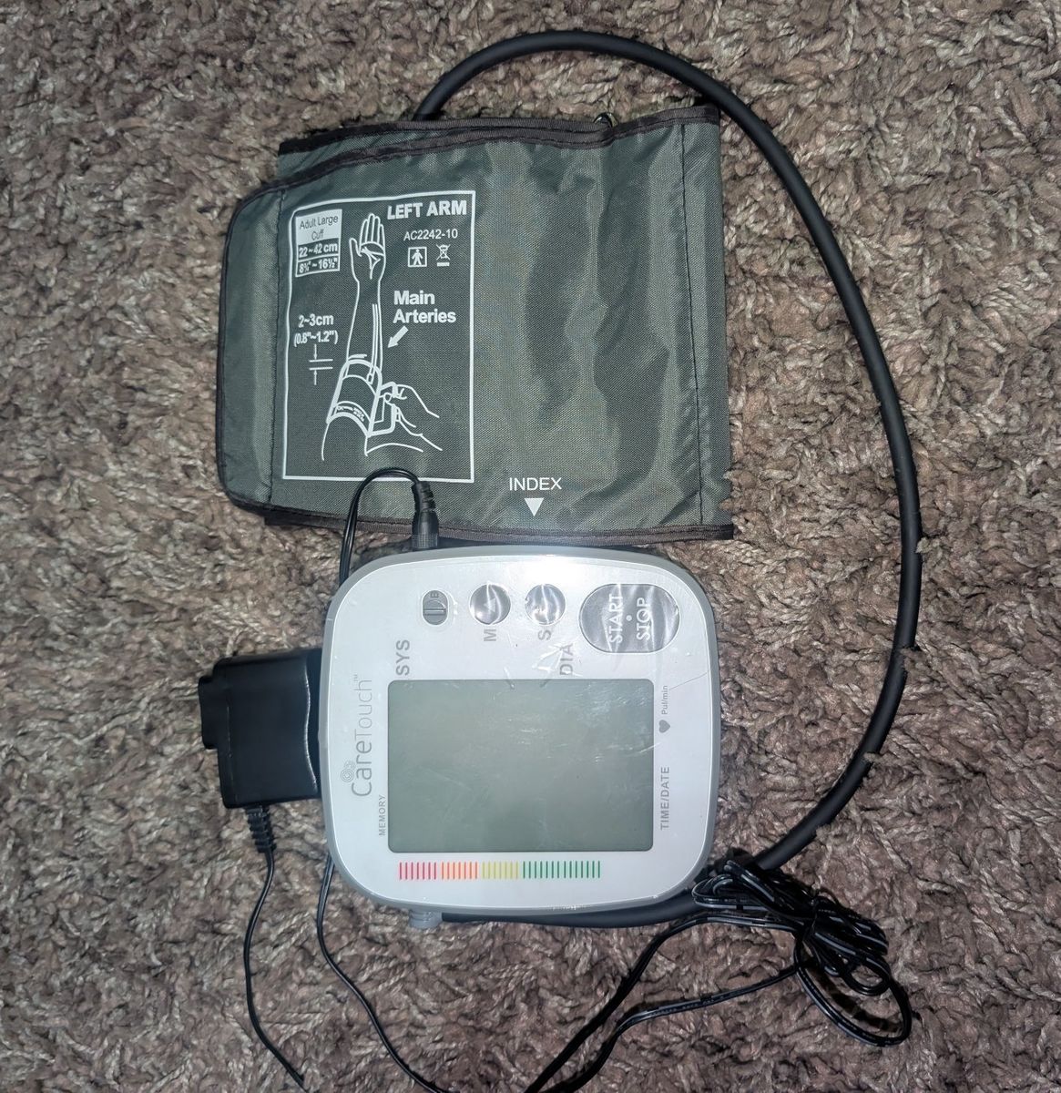 CareTouch Digital Upper Arm Blood Pressure Monitor with Adult Large Cuff