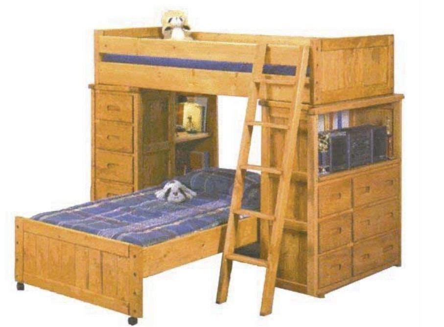 Twin Loft Bed And Drawers Read Desc