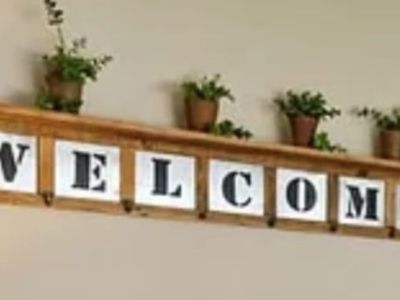 New ~ Welcome Wall Shelf