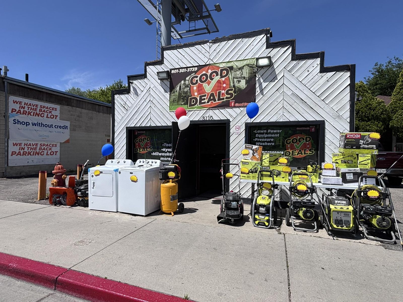 land mowers,pressure washers,air conditioners,tools,rugs,and more!
