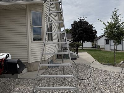 12ft Aluminum Orchard Ladder - Tripod Ladder for Fruit Picking & Garden Work