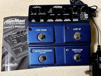 Digitech JamMan Stereo Looper/Phrase Sampler Pedal w/ Power Supply & Manual