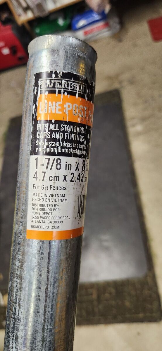 1-7/8 in. Dia. x 8 ft. 16-Gauge Galvanized Steel Chain Link Fence Line Post