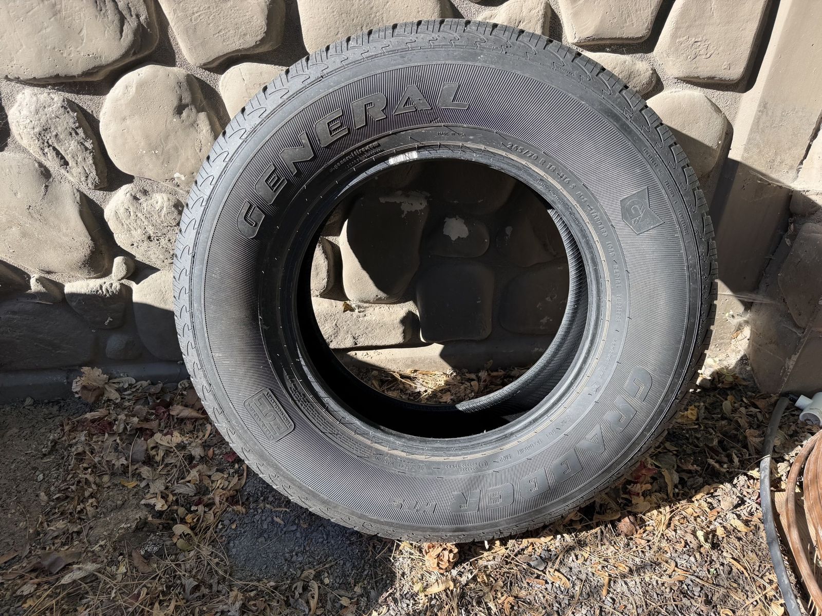GENERAL brand "GRABBER" tires- set of 4- 265/70 R 18