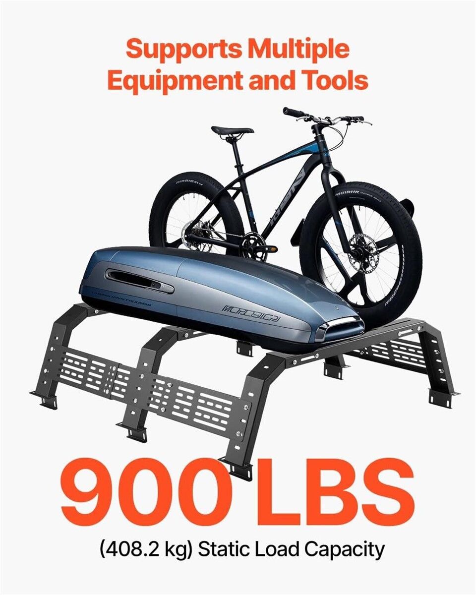 VEVOR Overland Truck Bed Rack, 54.3 68.3in Dodge Toyota GMC