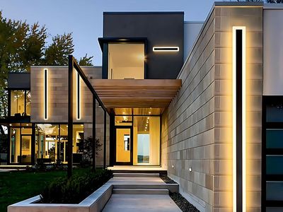 2Pack 23.6" Outdoor Modern LED Wall Light, Elegant Frosted White Acrylic Anti Rust