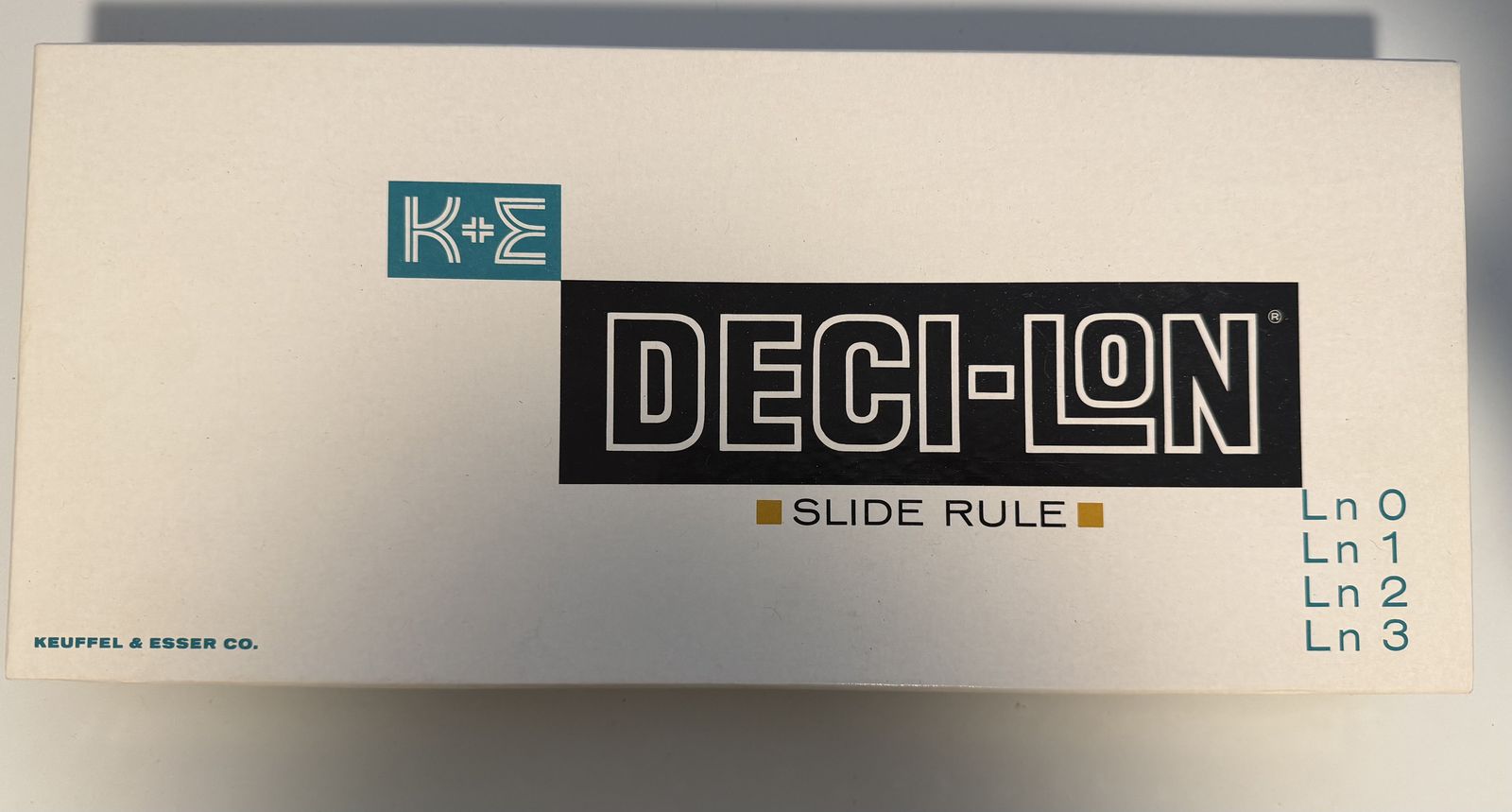 Vintage 1962 K & E DECI-LON SLIDE RULE 68 1100 Keuffel & Esser BOX MANUAL CASE +