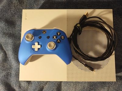 Microsoft Xbox One S Console with New Blue SCUF Prestige Controller