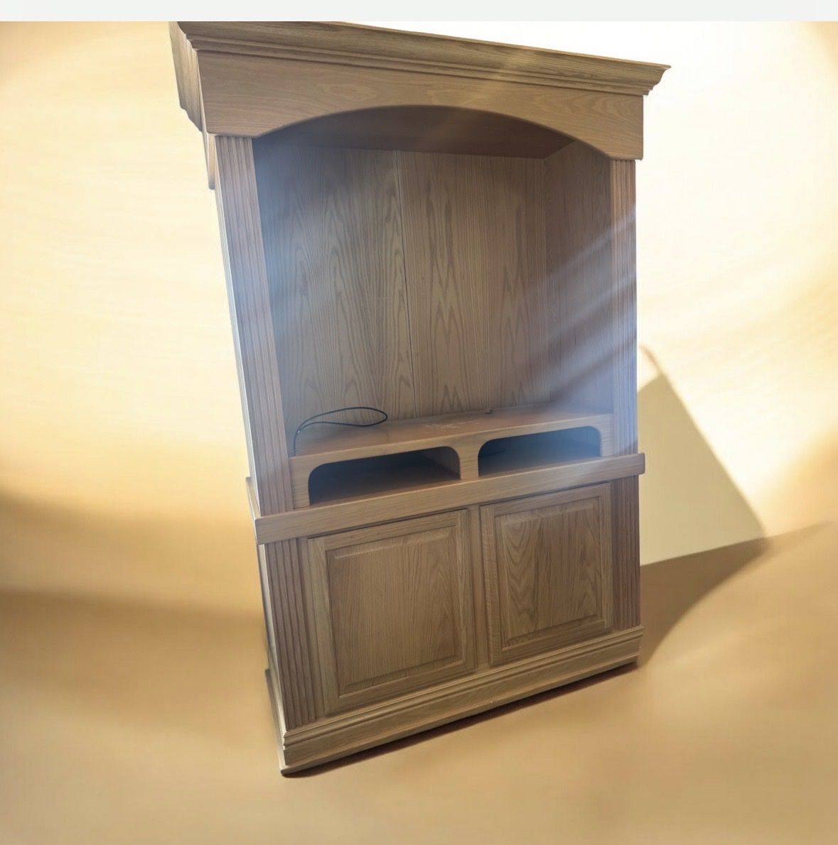 Entertainment Center Oak Cabinet