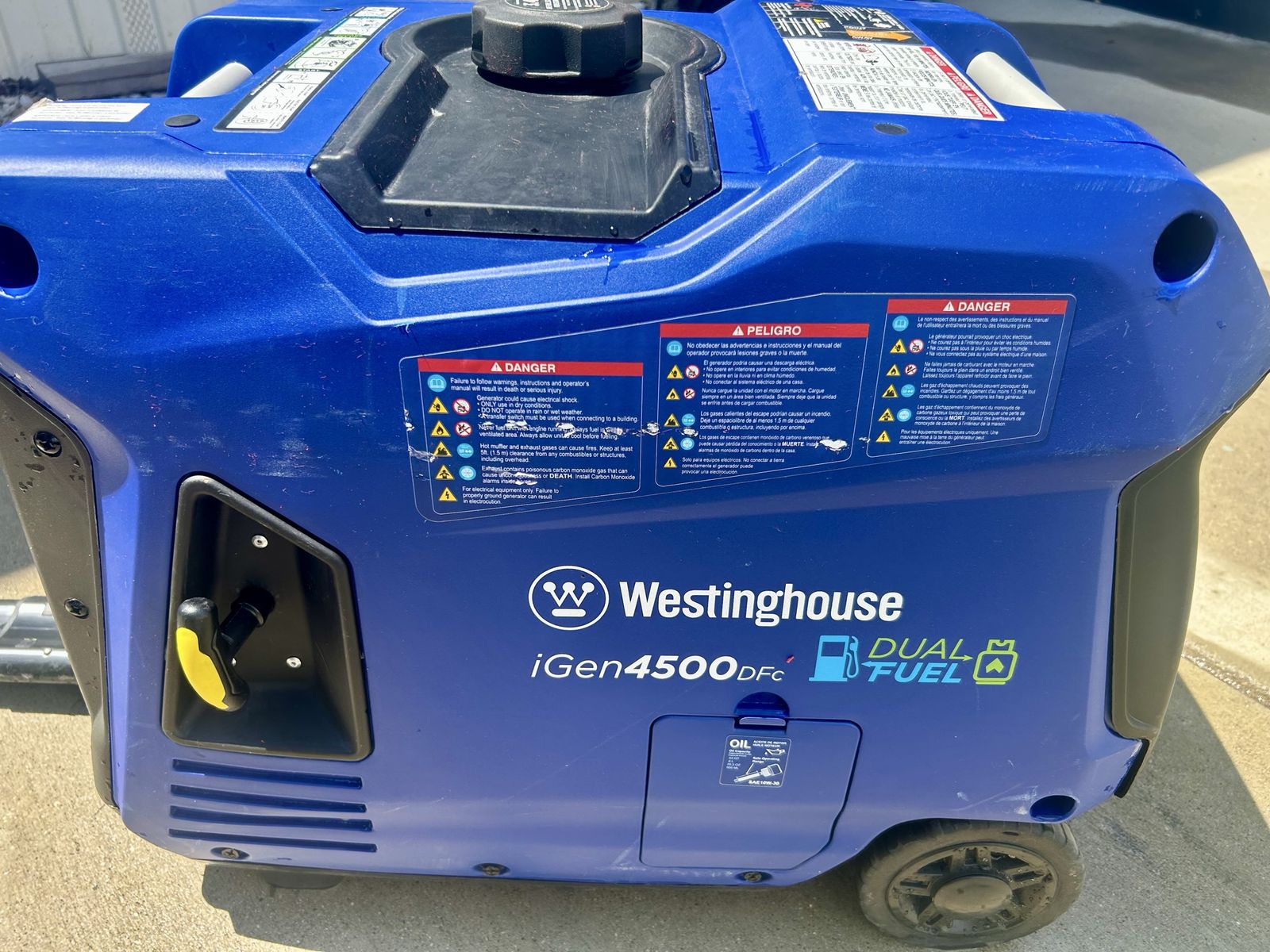 Dual Fuel Remote Start 4500 Watt Generator
