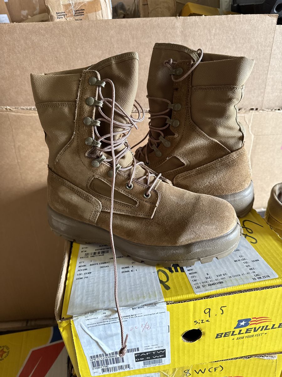 Womens Tan Combat Boots belleville Size 9.5 Wide