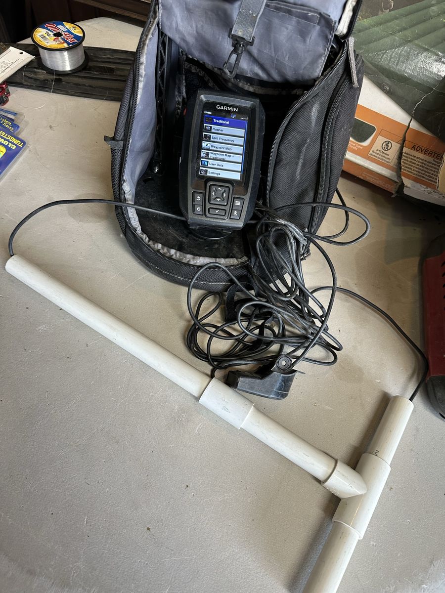 Garmin Striker 4 Portable GPS Fish Finder Bundle Ice Fishing Setup