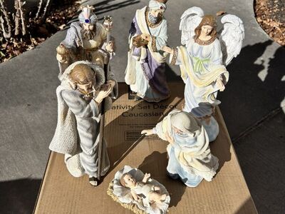 12in Members Mark Nativity- Missing 1 Wiseman