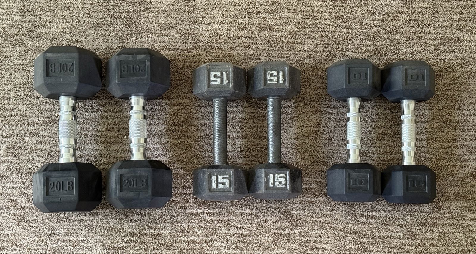 Dumbbell Weight Set 20, 15, 10