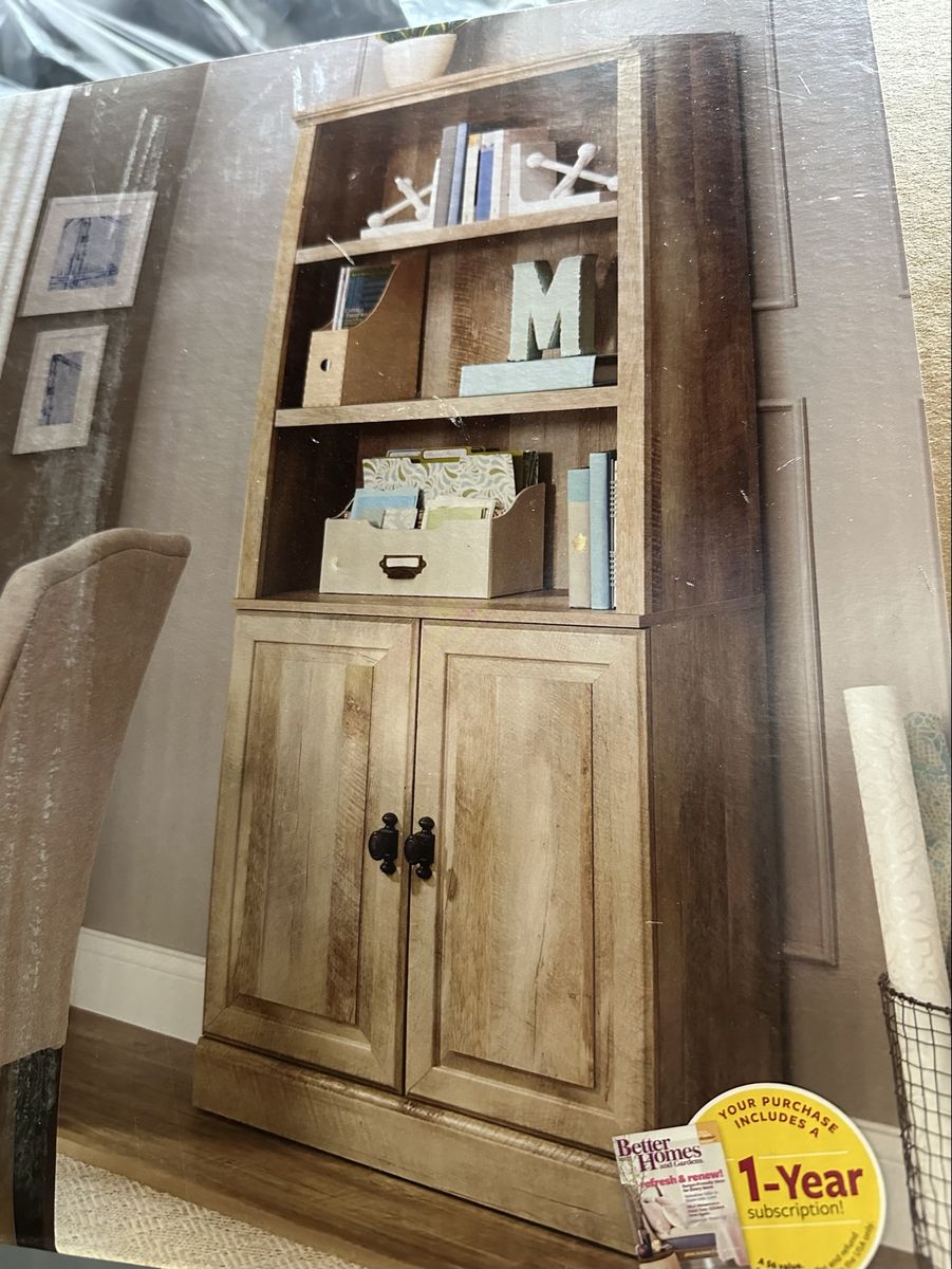 BRAND NEW 5 Shelf Bookcase With Doors
