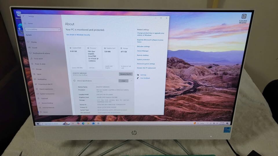 HP 24-df1224 Touchscreen All-in-One Computer + Logitech MK470 Wireless Mouse/Keyboard Combo