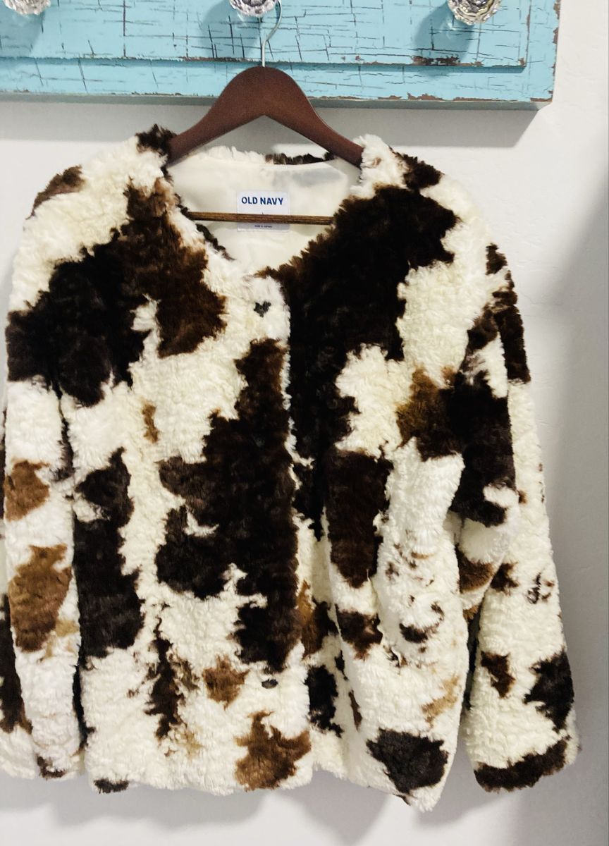 Old Navy Printed Faux-Fur Jacket