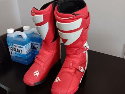 Motorcycle Boots Size 13M & Antifreeze