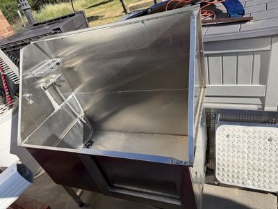 Heavy-Duty Stainless Steel Dog Grooming Bathtub Pet Wash Station with Ramp