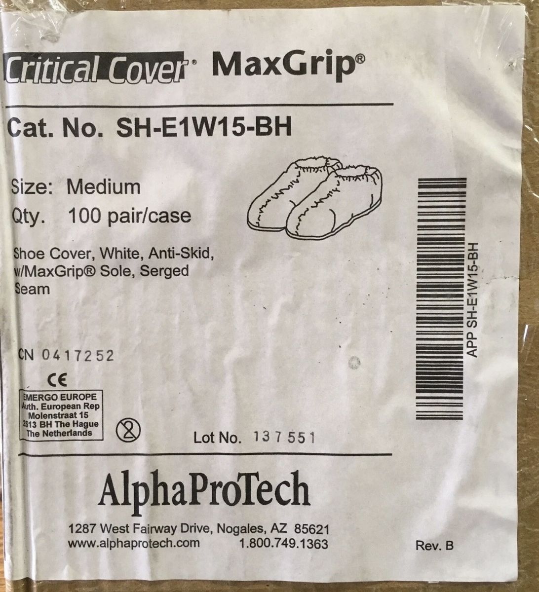 AlphaProTech Shoe Cover 100 pair/case, Medium