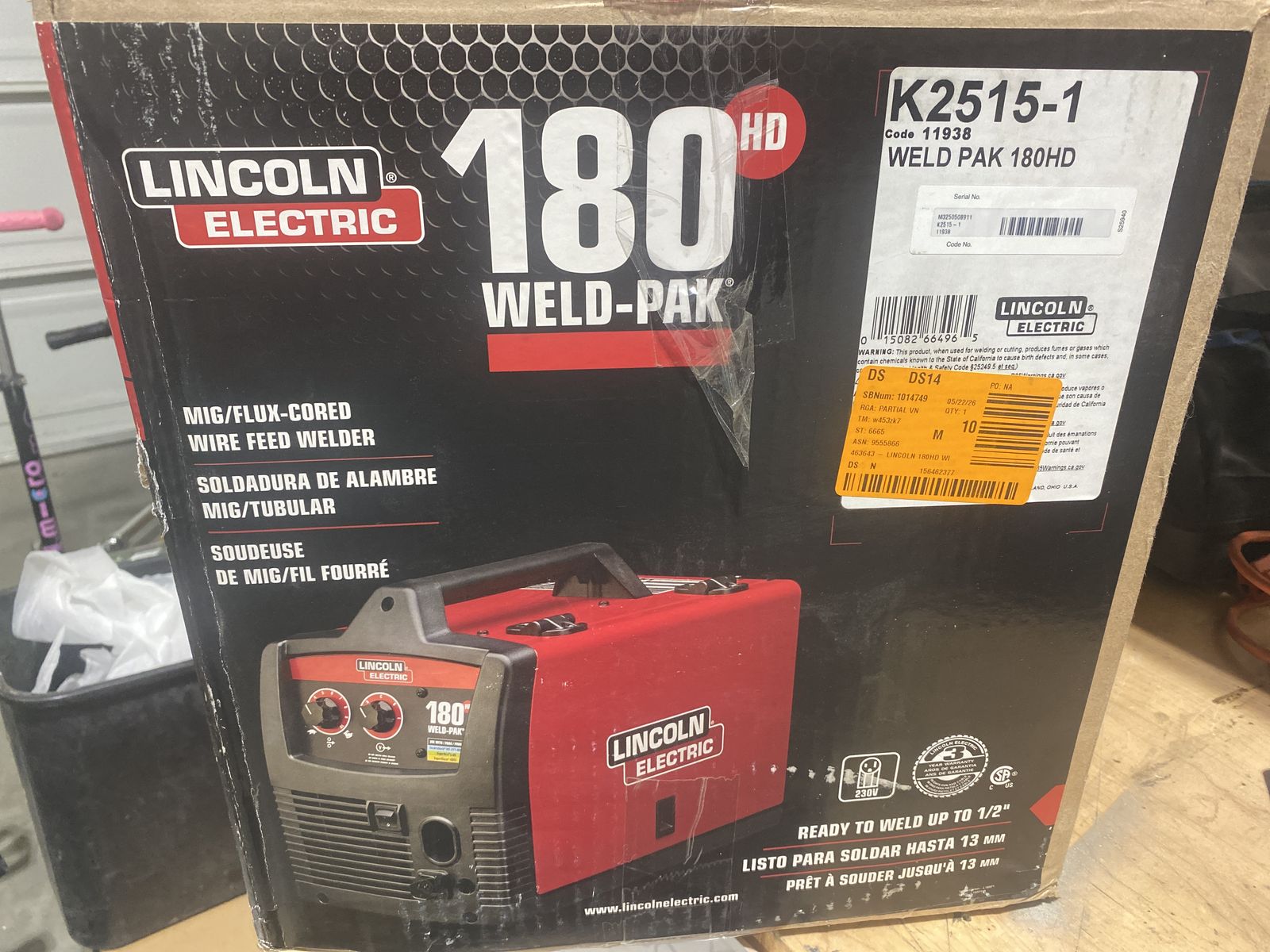 Welder Lincoln Electric 180 weld-pak