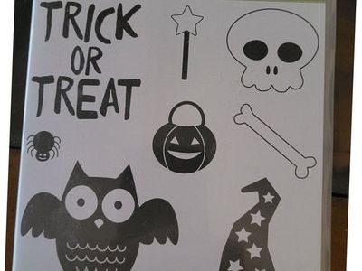 Discontinued Trick or Treat craft stamps