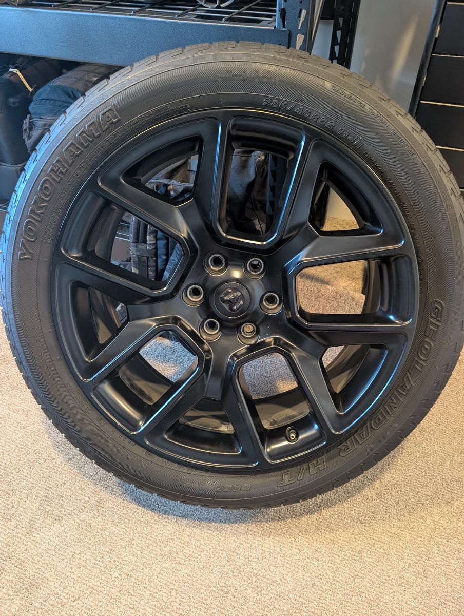 22” Ram 1500 Laramie OEM Wheels & Yokohama Geolandar H/T Tires