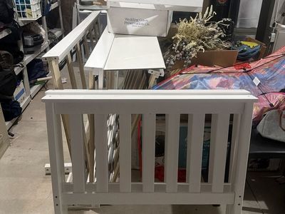 White Wooden Bunk Bed Twin Size