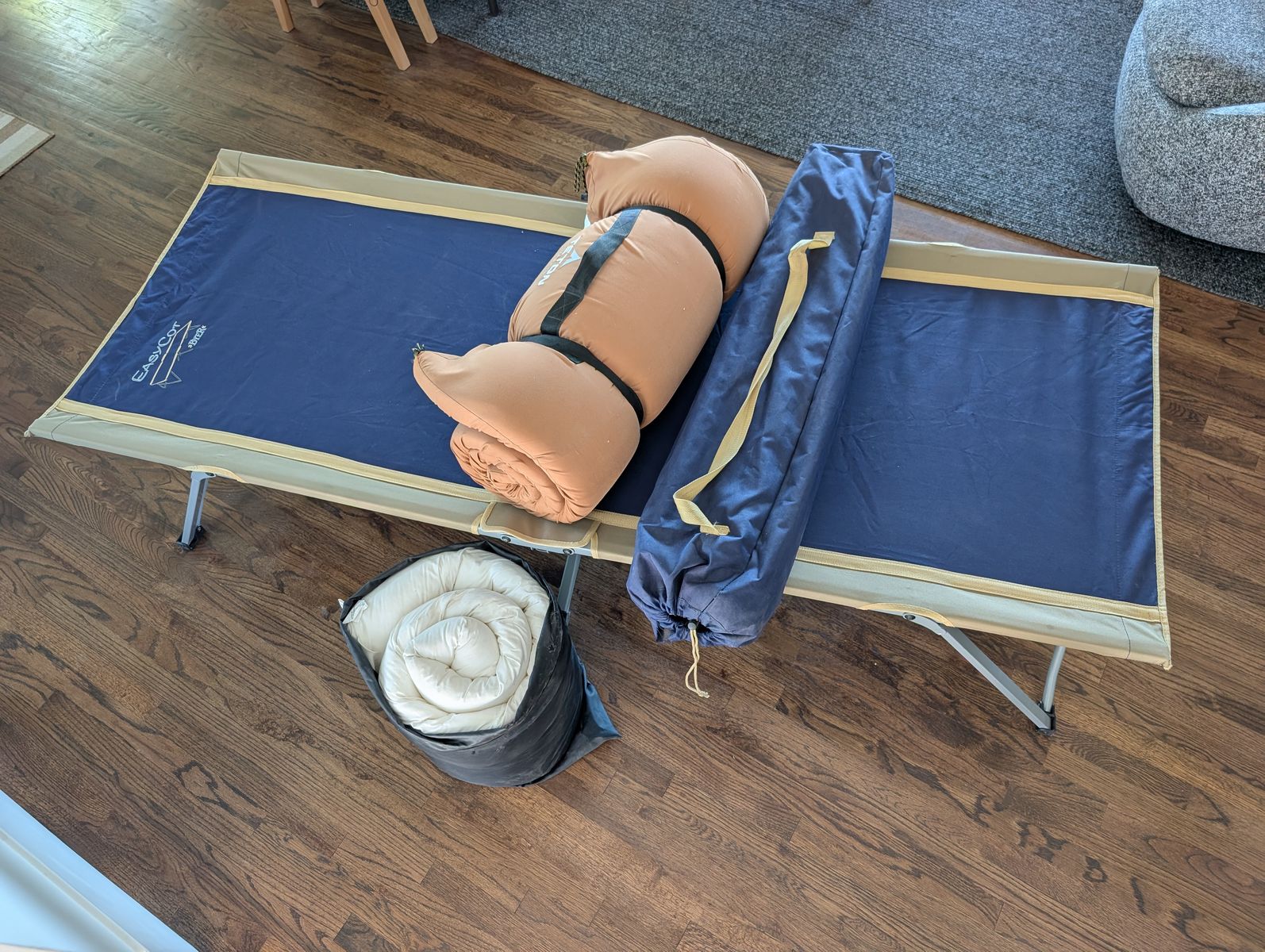2x Byer Easy Cots with Mattress Toppers