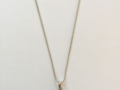 Sterling Silver 925 Nepal Coin Pendant Necklace