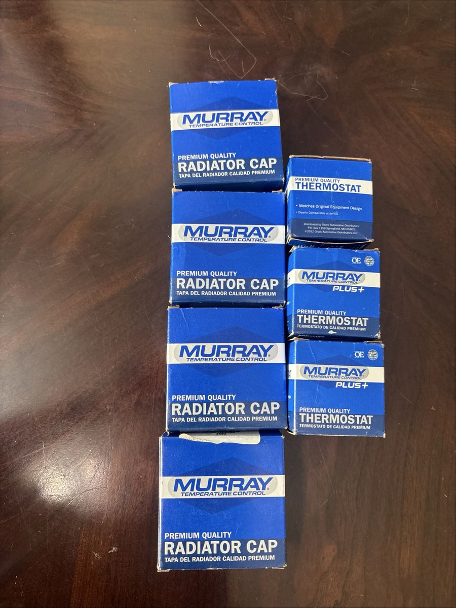 New Old Stock (NOS)  4x Murray Radiator Caps (Part #7057): 3 Murray 190 Degree Thermostat - 4149 3 1"