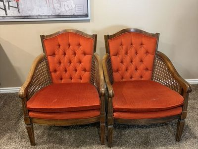 Vintage Crushed Velvet Chairs