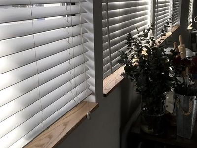 Faux Wood Blinds for Five Windows