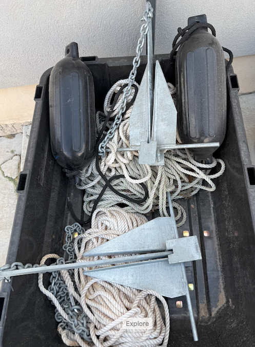 2 Boat Anchors + Boat Bumpers & Ropes – Complete Set