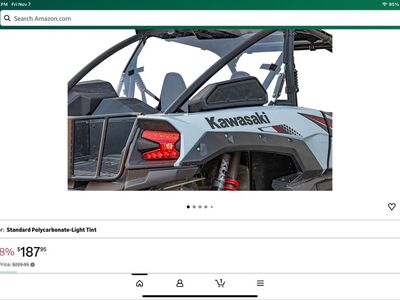 Kawasaki Krx 1000 Rear Windshield Tinted