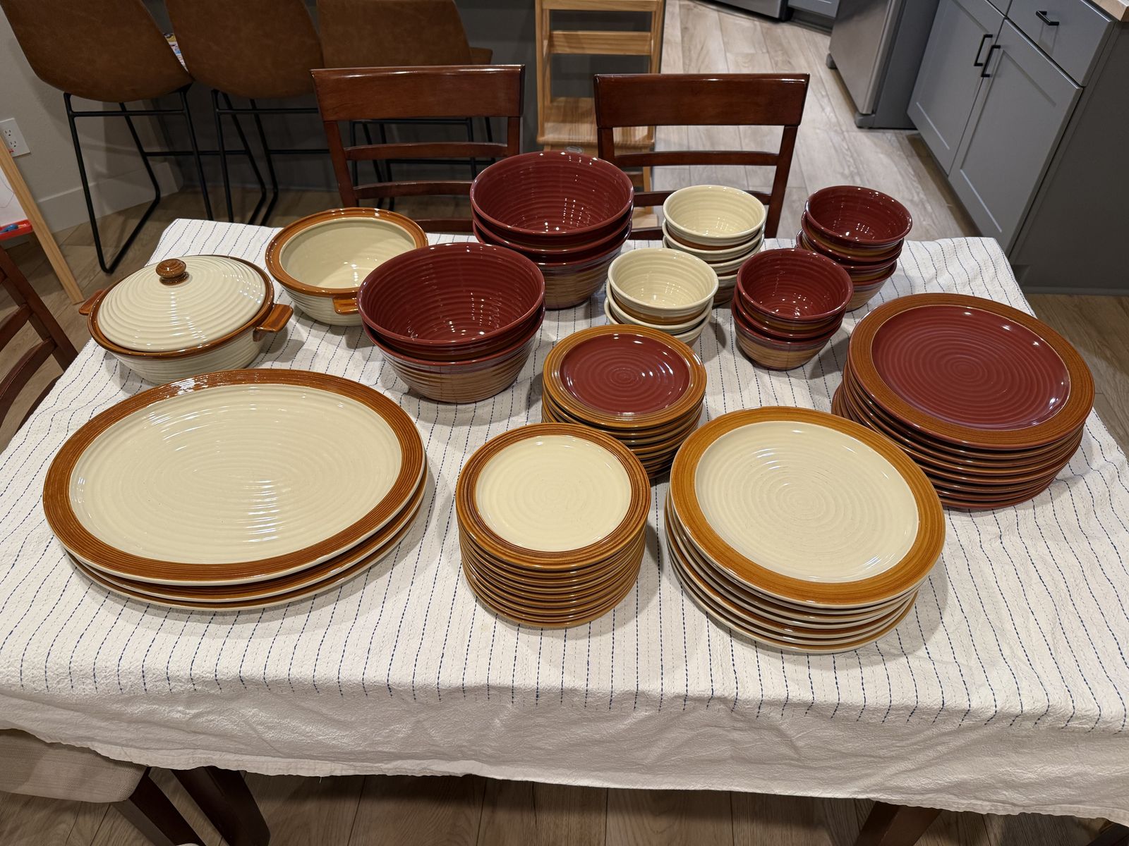 Huge Matching Dish Set + Serving Dishes