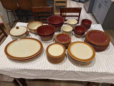 Huge Matching Dish Set + Serving Dishes