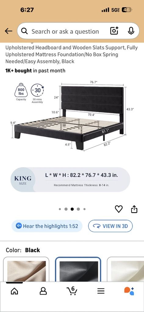 King Size Bedframe Used In Great Shape