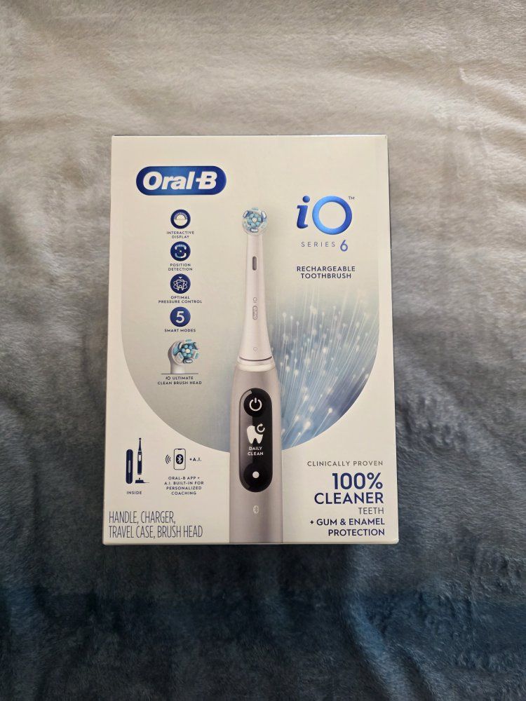 Oral-B iO Series 6 Rechargeable Electric Toothbrush - Grey Opal