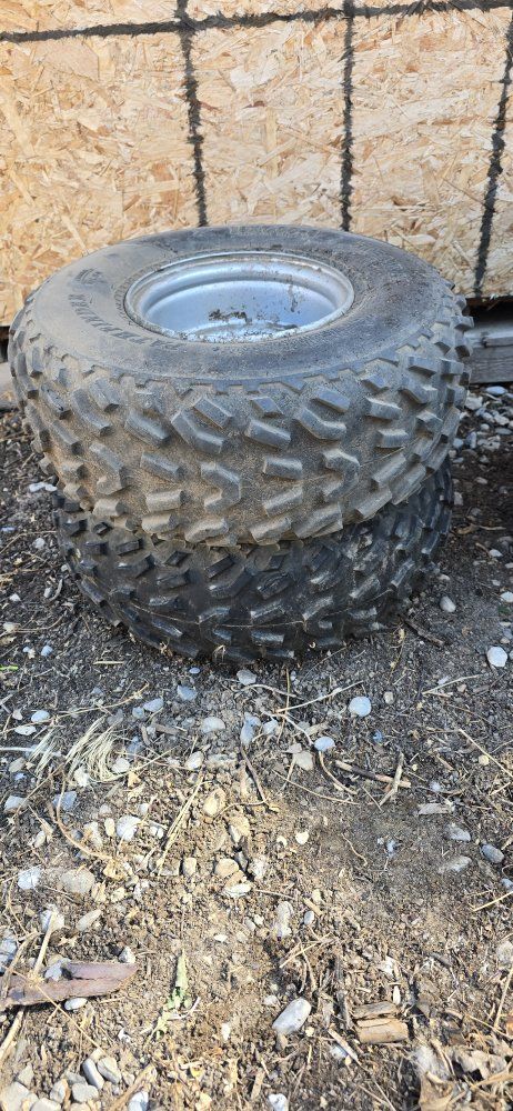 ATV Tires with Rims - Set of 2 (18x9.50-8 & 19x7.00-8)