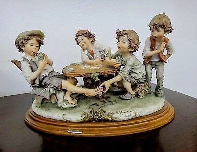 Vintage Giuseppe Armani's "The cheats" Porcelain Figurine Sculpture