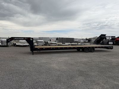 2026 RawMaxx 8.5X40 OrangeX Single Wheel Gooseneck Flatbed Equipment Trailer