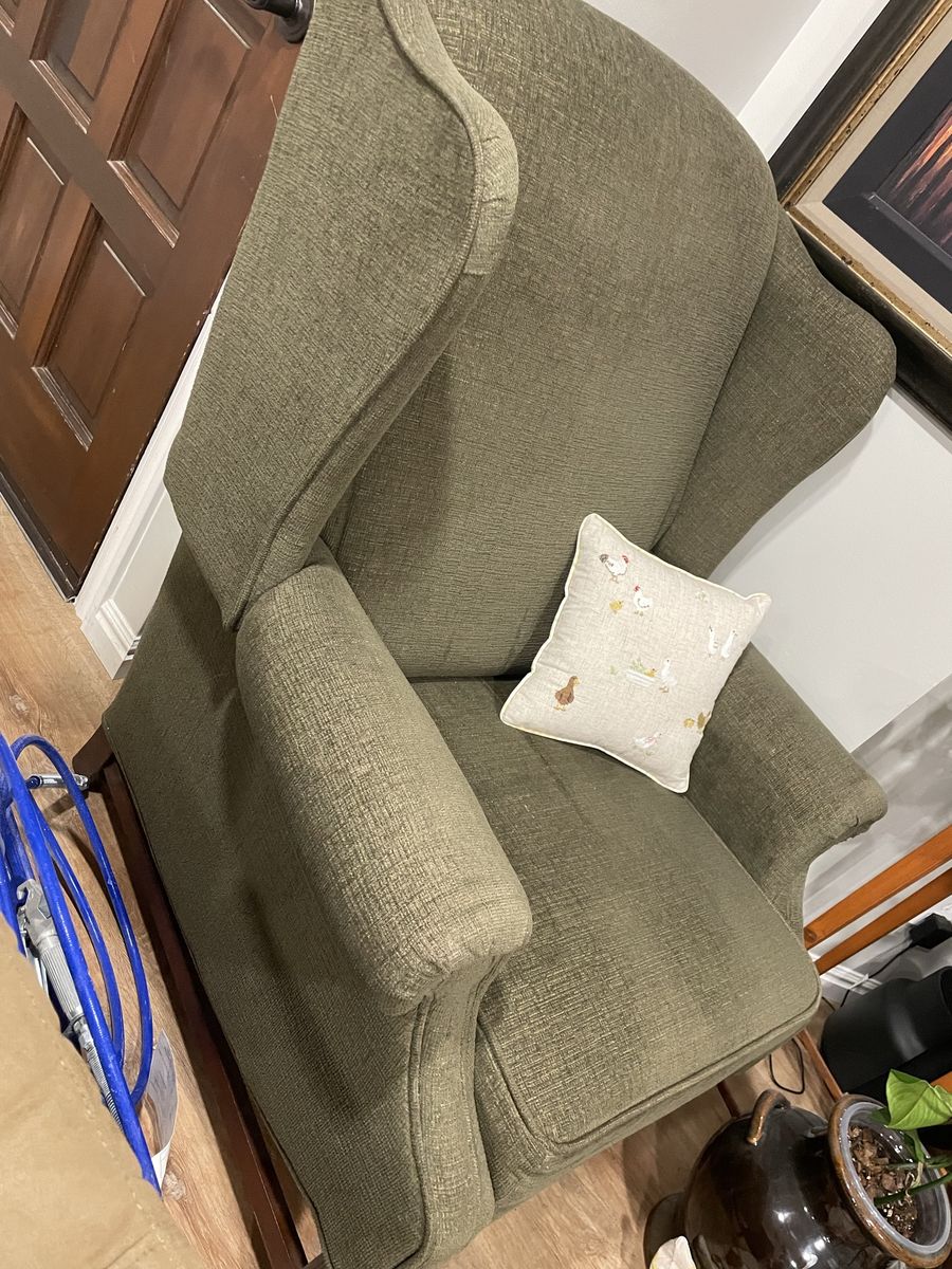 Green Wingback Recliner Armchair